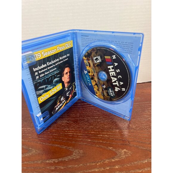 Play Station 4 Nascar Heat 4 PS4 Game Disc & Case Tested C4 - Picture 3 of 3